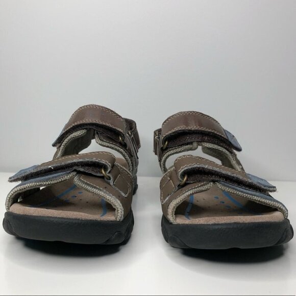 Geox Brown and Blue Leather Hiking Sandals Size 35 (Women’s 5 or Children’s 3.5) - Picture 6 of 8